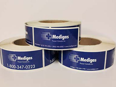 Printed roll labels