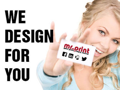 Designer holding business card